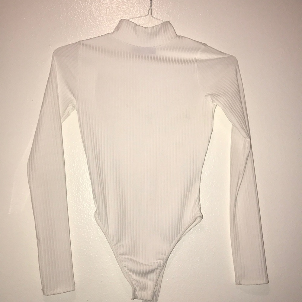 White ribbed bodysuit